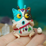 Animal Spirit BB weebeast w/ owl guardian ✦ garnet & quartz eye life source