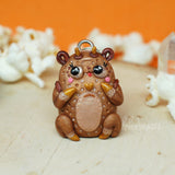 BB Lucky Penny Bear Weebeast Charm with sunstone life source