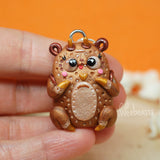 BB Lucky Penny Bear Weebeast Charm with sunstone life source