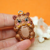 BB Lucky Penny Bear Weebeast Charm with sunstone life source